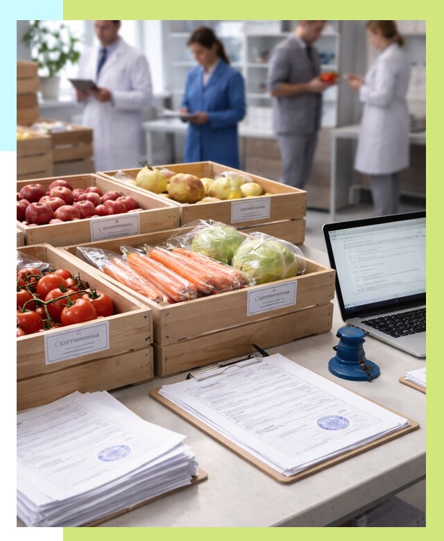 Сертификация овощей и фруктов в Новоуральске от 8677 р. | Алешин-Нву