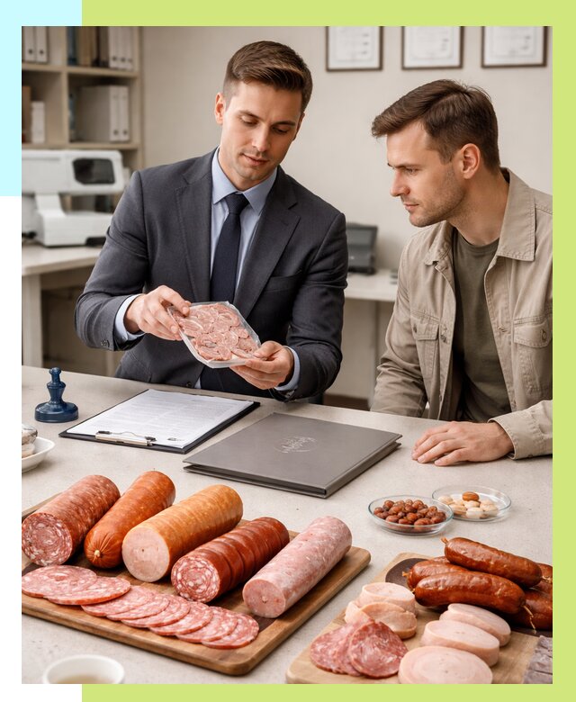 Сертификация колбасных изделий в Новоуральске от 7656 р. | Алешин-Нву